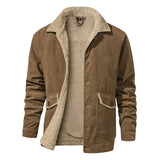 Warme, bequeme herrenjacke – Khaki