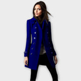 Linda - Doppelreihiger Trenchcoat – Blau