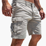 Herren Cargo-Shorts in Knielänge mit schnell trocknendem Stoff – Grau