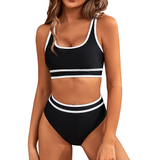 Ashley | Figurformendes Sport-Bikini-Set – Schwarz
