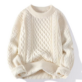 Stylischer Strickpullover für Damen | Warme – Weiß