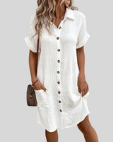 Brigitte | Polokleid – Weiss (Fast ausverkauft)