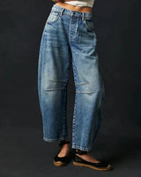 Adeline - Mitteltaillierte Röhrenjeans für Frauen – Dunkelblau