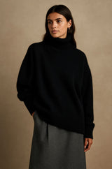 Amelia - Federleichter Strickpullover – Schwarz