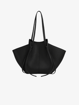 Tote aus weichem Genuine Leather – Schwarz