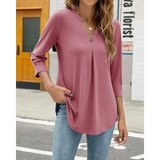 Manilyn - Lockere Tunika mit 3/4 Ärmeln – Rosa