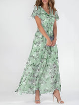 Hale | Elegantes Kleid, das den Bauch bedeckt – Grün