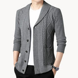 Raleigh - raffinierter damen-cardigan mit geripptem design – Dunkelgrau
