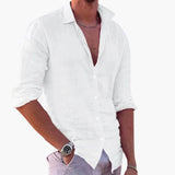 Sommerhemd für Herren - Leicht, Atmungsaktiv & Freizeitlook – Weiß