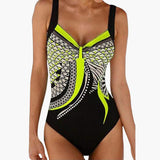 Eleganter Einteiler - Damen Badeanzug mit Stil für den Sommer – Grün