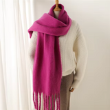 Oneka - Winterschal aus Kaschmir – Magenta