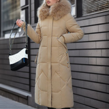 Daunenjacke Damen Lang Mit Kapuze | Gefüttert Und Elegant – Khaki