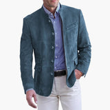 Knopfverschluss Jacke für Herren – Blau