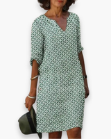 Damen Elegantes Lockere Kleid | Sommer – Grün