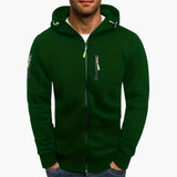 Kapuzenjacke mit Reißverschluss für Herren – Grün