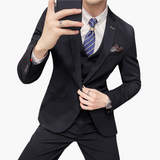Klassischer 3-teiliger Anzug - für Herren mit elegantem Stil – Schwarz