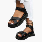 Sport-Sandalen - für Damen mit orthopädischem Fußbett – Schwarz