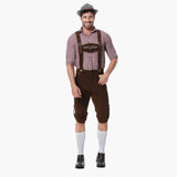Besticktes Trachten Lederhosen Kostüm für Herren - Oktoberfest 2025 – Braun