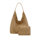 Veganer Leder Strandtasche – Große Sommertasche mit Seilgriffen – Creme