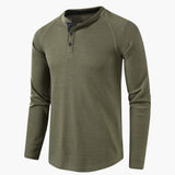 Erik | Klassisches Langarm-T-Shirt – Armeegrün