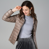 Damen Jacke | Leichte Ausführung klare Linien für Übergangszeit – Champagner