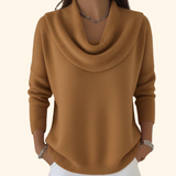 Agda™ – Weicher und Stilvoller Langarmpullover – Braun