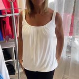 Corina - Softtouch-Tanktop mit U-Ausschnitt – Weiß