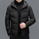Herren-Winterjacke mit gepolsterter Ausführung | gleichmäßiger Aufbau – Schwarz