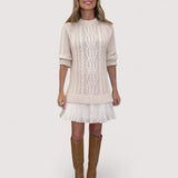 Xenia | Strick Kleid – Beige
