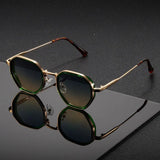 Velmora - Stylische Achtkant Sonnenbrille Mit UV Schutz – Gold