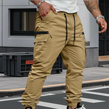 Masoon - Jogging Hose Aus Stretch Werkstoff – Khaki