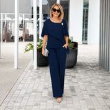 Lucy - Stilvolles und modernes Hosen-Set – Marineblau