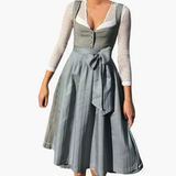 Dirndl kleid mit Spitzärmeln für Damen - Oktoberfest 2025 – Blau