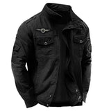 Jexrel - strukturierte Militärjacke – Schwarz