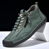 Yuval – Leder Turnschuh Mit Seitlichem Reißverschluss – Grün