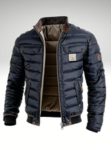 Lorian - Taillierte Steppjacke – Dunkelblau