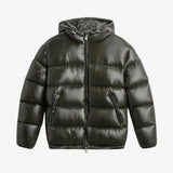 Herrenjacken im klassischen puffer-design für kalte wintertage – Braun