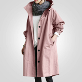 Regenjacke Damen Mit Knopfverschluss | Klassisch & Wetterfest – Hellrosa