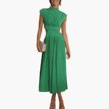 Marlene | Schickes Faltenkleid – Grün