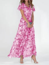 Hale | Elegantes Kleid, das den Bauch bedeckt – Rosa