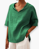 Damen Luftige Elegante Bluse | Sommer Blusen – Grün