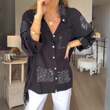Sofia | Oversized-Damen-Shirt – Schwarz (Fast ausverkauft)