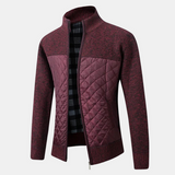 Uffe - strickjacke mit stehkragen – Rot