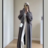 Yassi – Lange Strickjacke aus Kaschmir – Gray