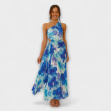 Sienna - Elegantes Maxikleid mit Cut-Outs – Blau