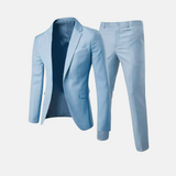 Alonzare™ | Klassisches Ensemble (Jacke + Hose) – Hellblau