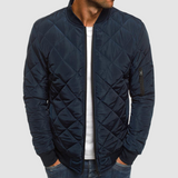 Herren Steppjacke Übergangsjacke | Leicht Gesteppt Klassisch – Dunkelblau