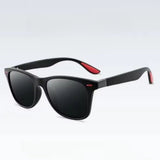 LuxFrame - Premium Sonnenbrille Mit Eckigem Rahmen – Schwarz-Grau