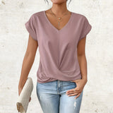 Katharina | Elegantes Shirt mit V-Ausschnitt – Rosa