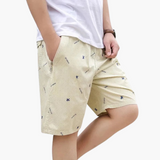 Freizeithose - Herren Shorts mit Reißverschluss Taschen – Braun